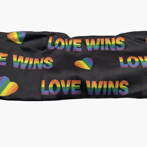 Love Wins Rainbow Pride Headband Stretchy Elastic Fabric Hair Accessory - Picture 3 of 4